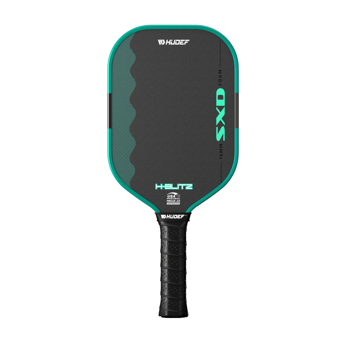 Hudef H-BLITZ 16mm Pickleball Paddle – Full-Foam Core, T700 Carbon Fiber, USAP Approved – Green