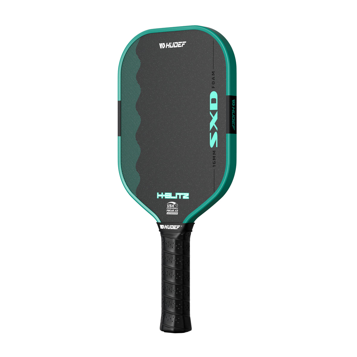 Hudef H-BLITZ 16mm Pickleball Paddle – Full-Foam Core, T700 Carbon Fiber, USAP Approved – Green