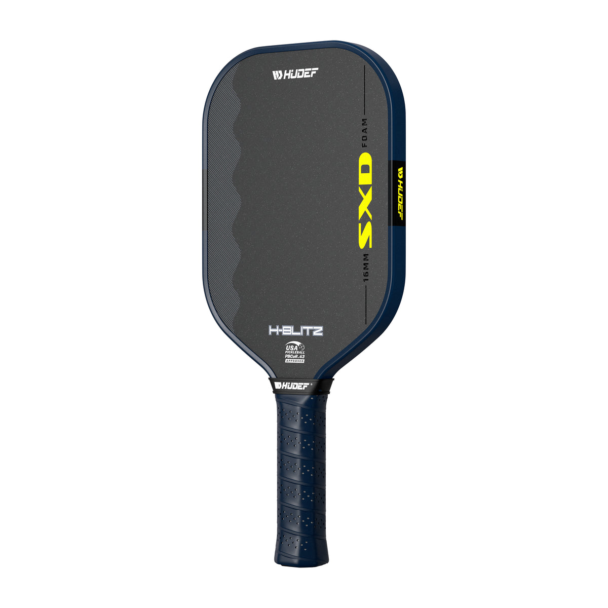 Hudef H-BLITZ 16mm Pickleball Paddle – Full-Foam Core, T700 Carbon Fiber, USAP Approved – Blue