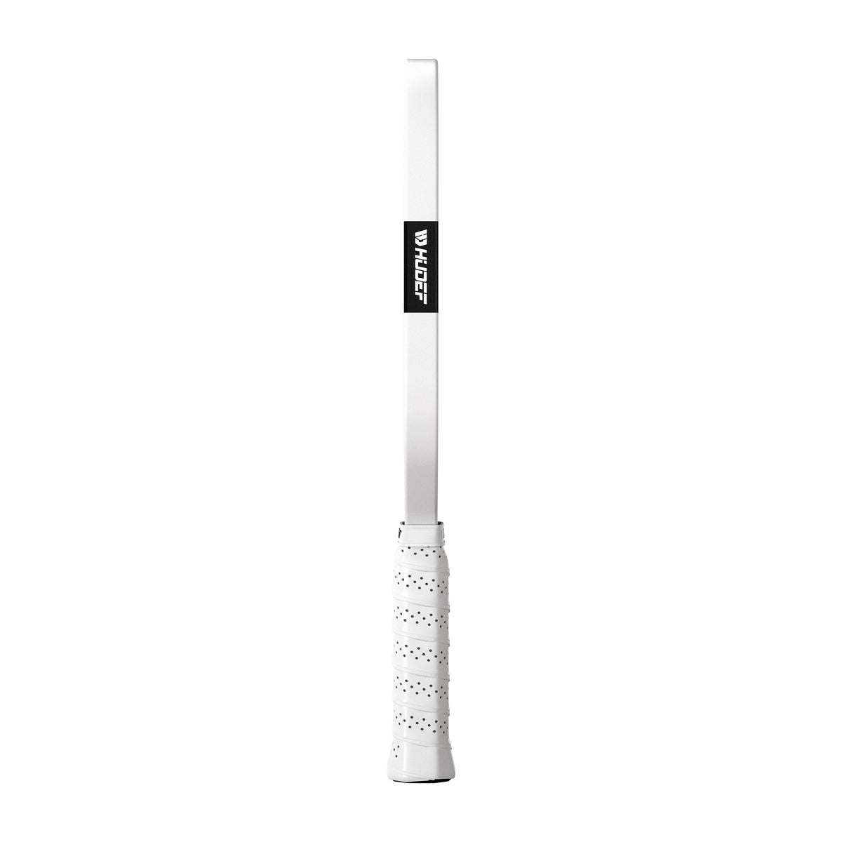 White Hudef H-BLITZ pickleball paddle, side profile view, on a white background