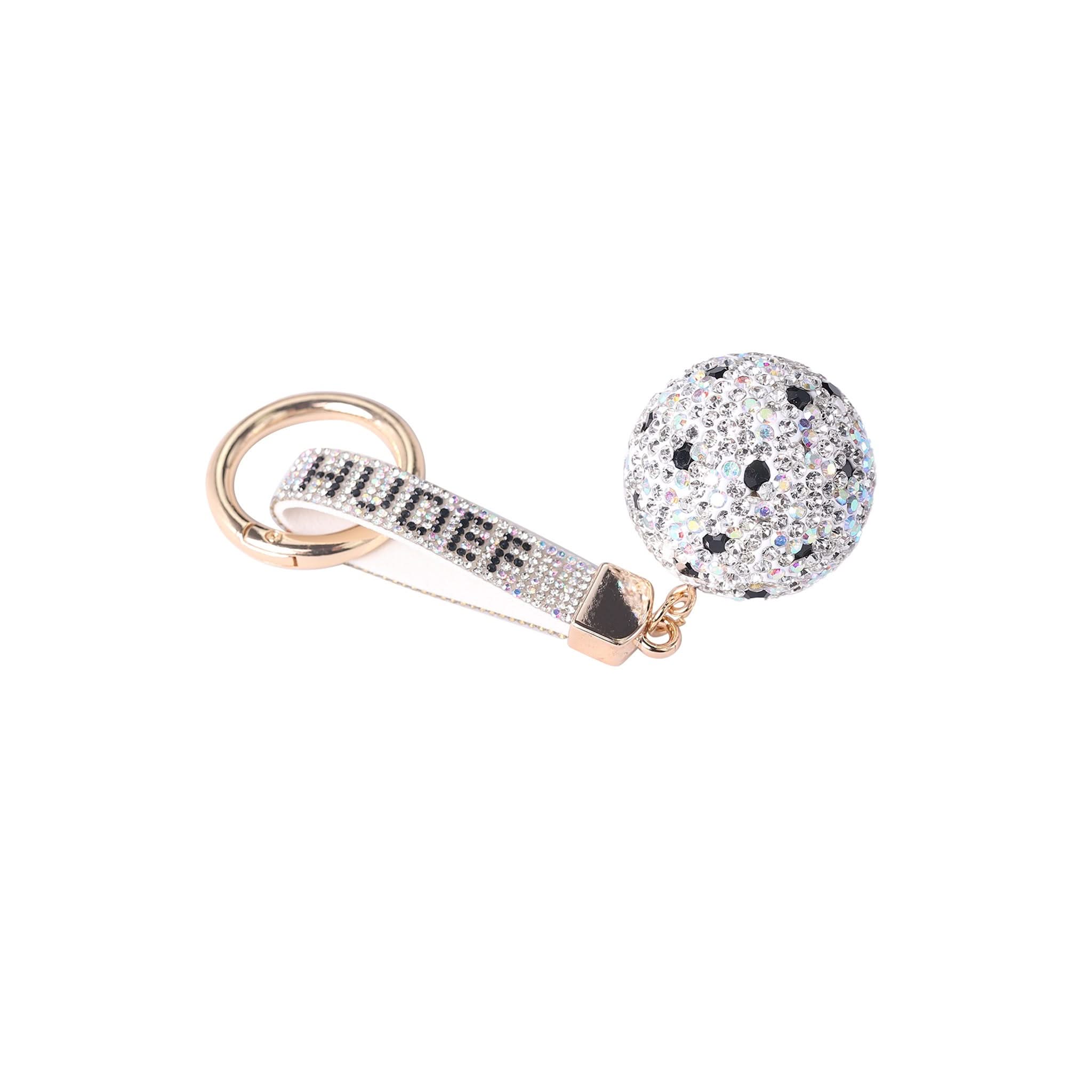 HUDEF Pickleball Crystal Keychain