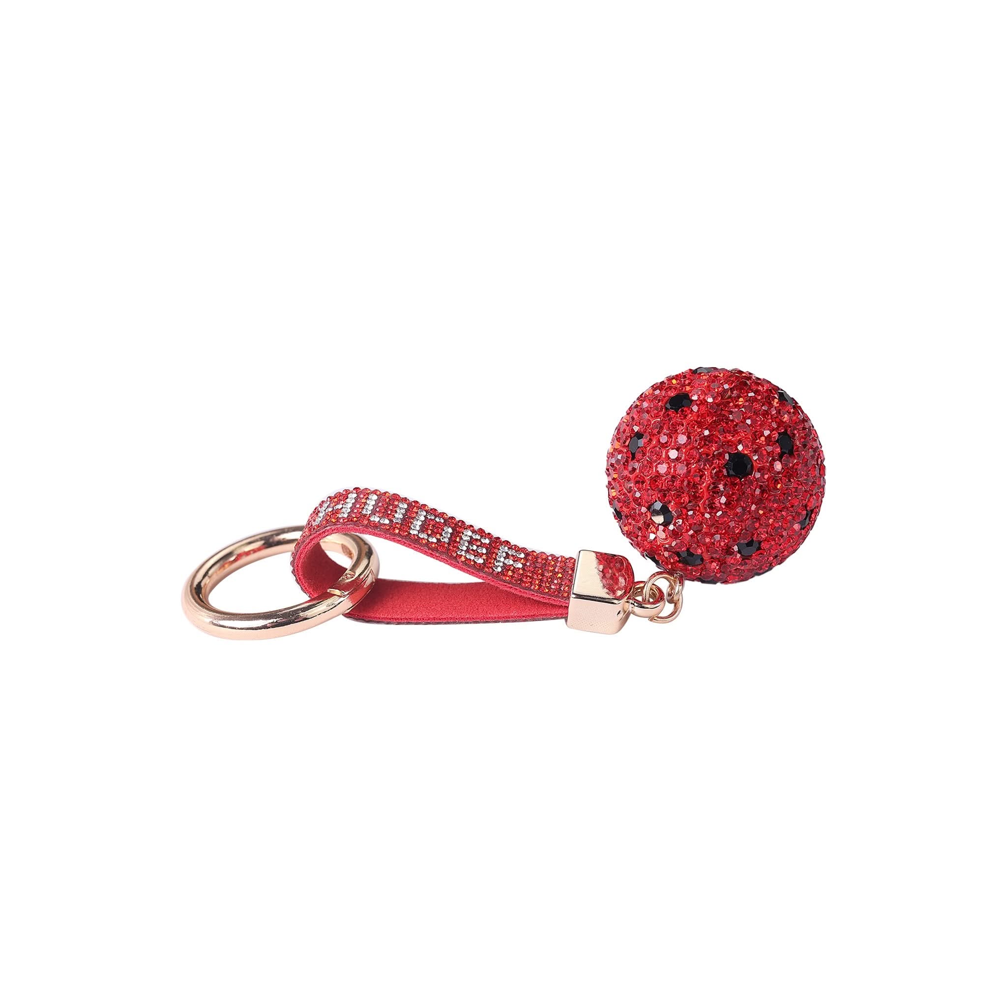HUDEF Pickleball Crystal Keychain