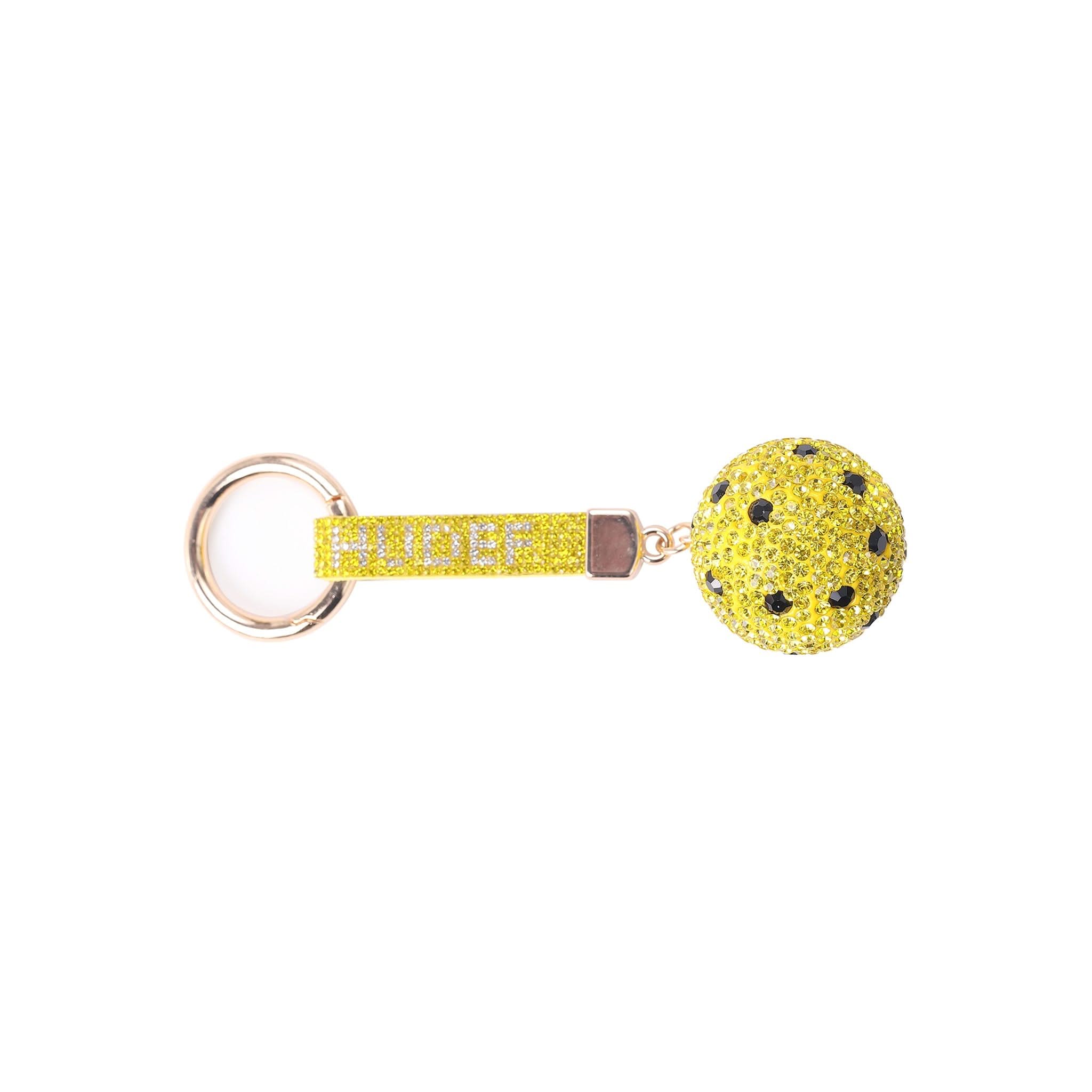 HUDEF Pickleball Crystal Keychain