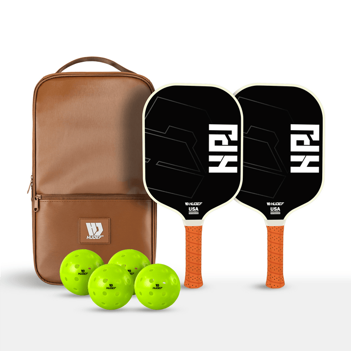 HUDEF HPJ Pickleball Paddles & USA Pickleball (USAPA) Approved Outdoor Balls Set - Hudef Sport