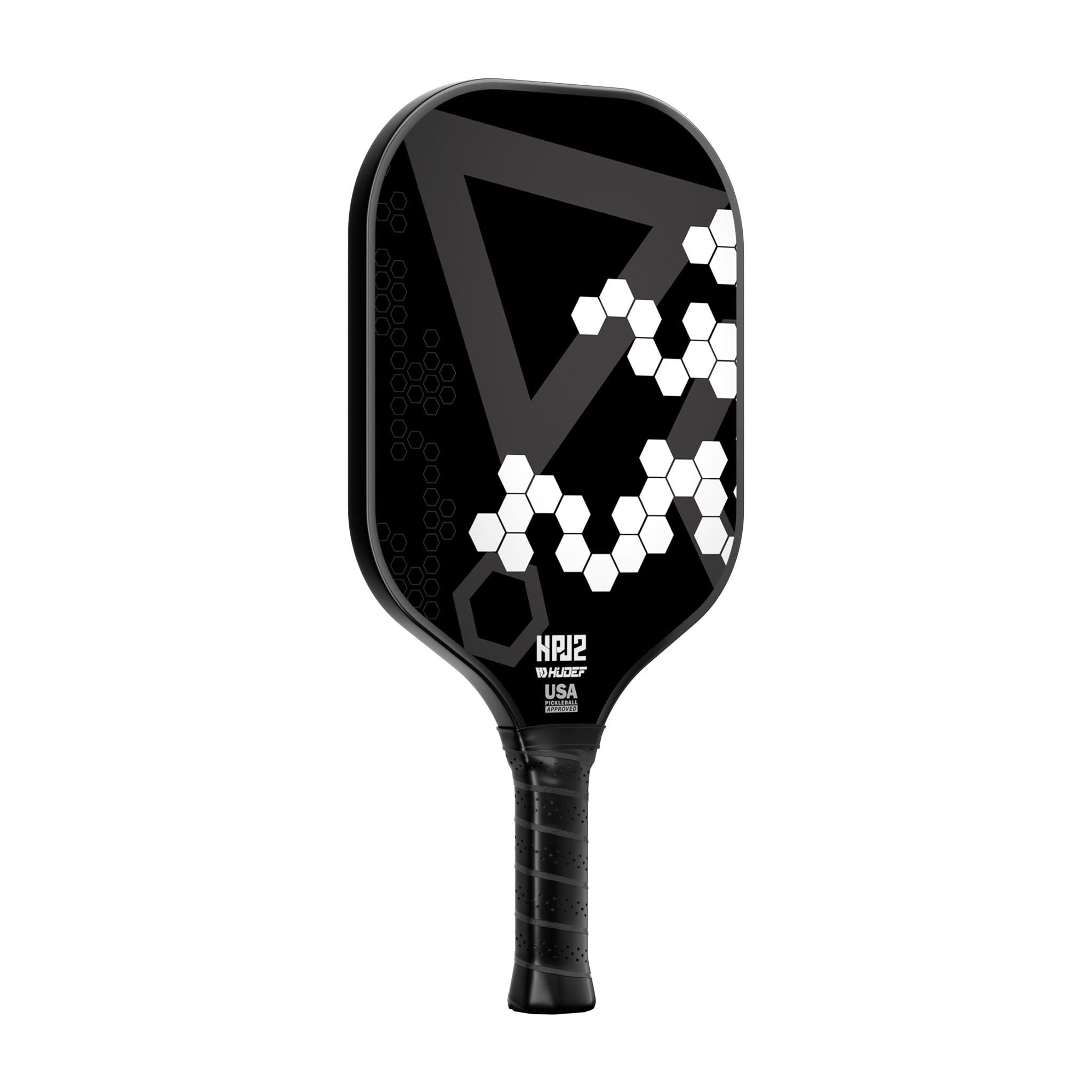 HUDEF HPJ2 USA Pickleball (USAPA) Approved  Pickleball Paddles Set Black and White