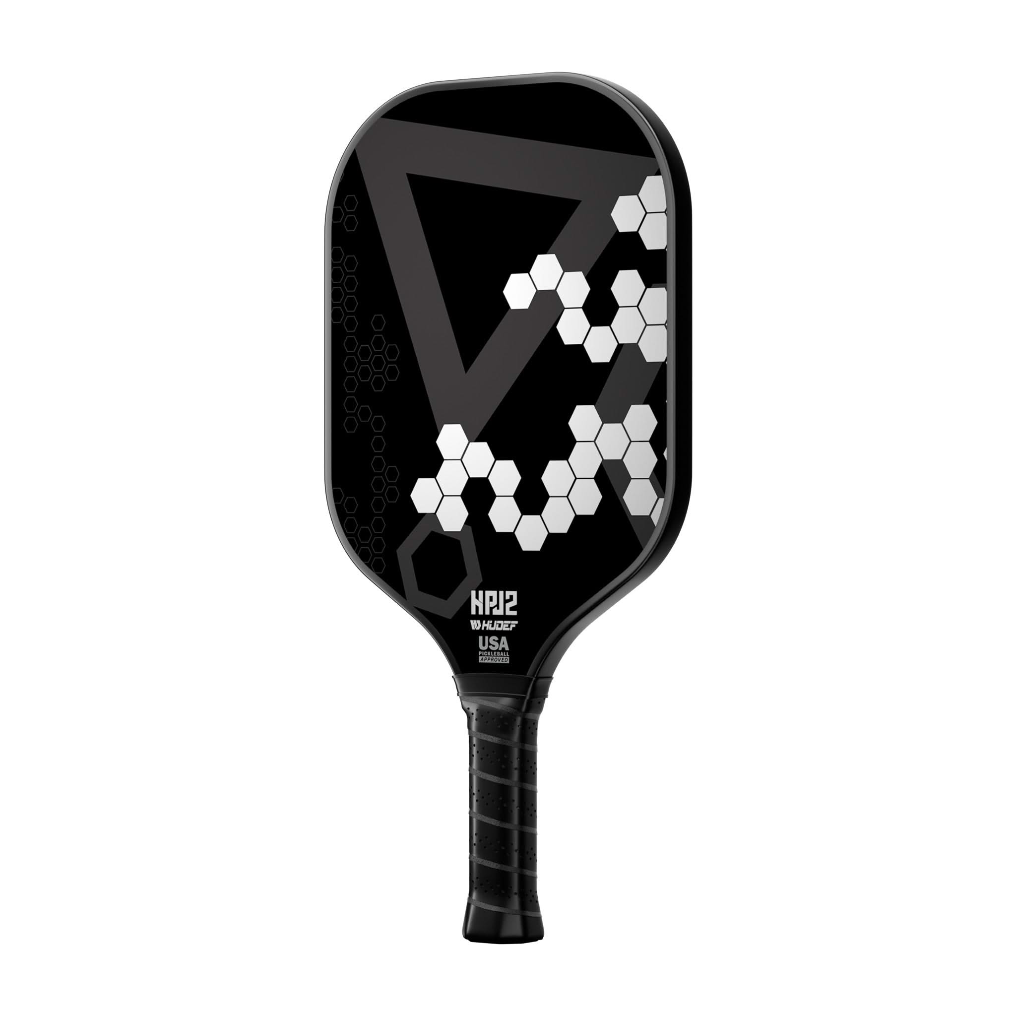 HUDEF HPJ2 USA Pickleball (USAPA) Approved  Pickleball Paddles Set Black and White