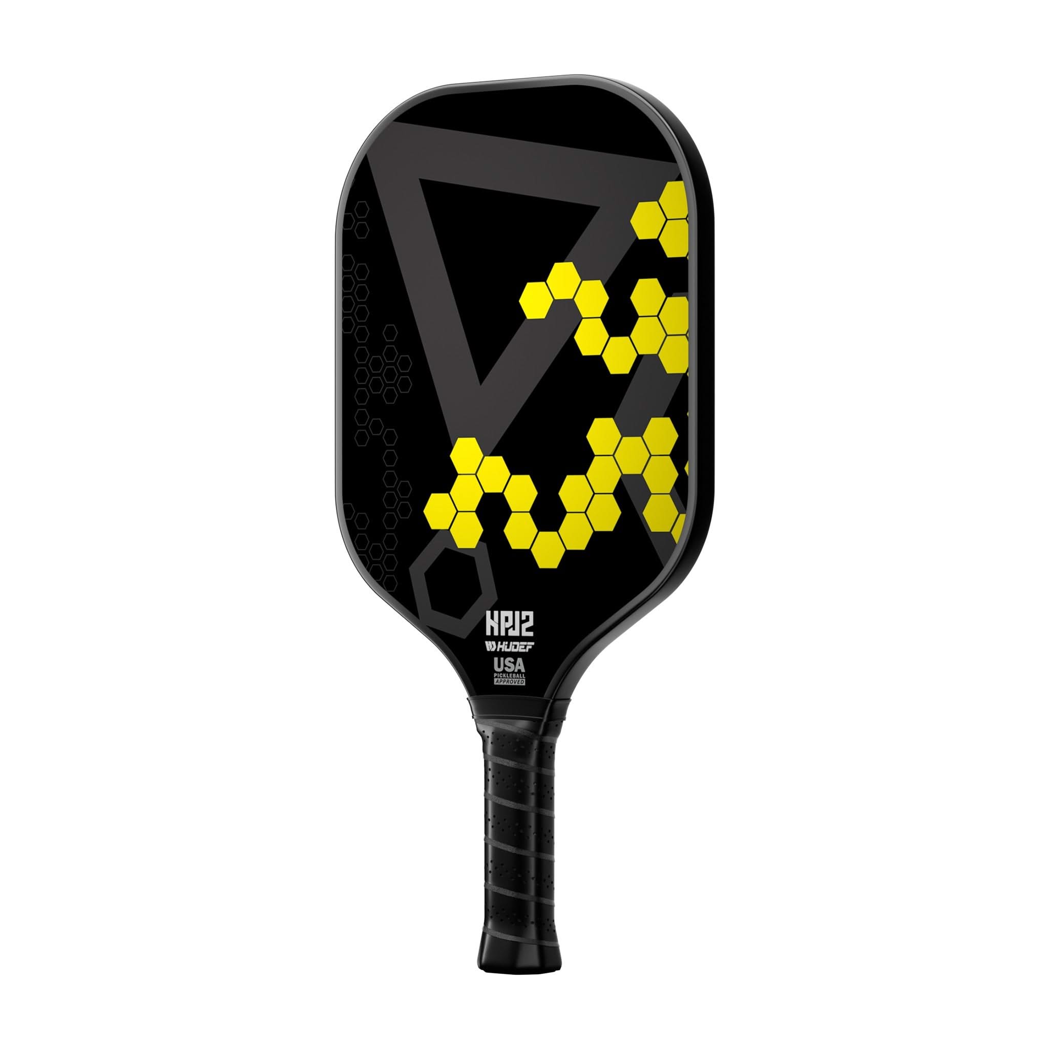HUDEF HPJ2 USA Pickleball (USAPA) Approved Pickleball Paddles Set Yellow