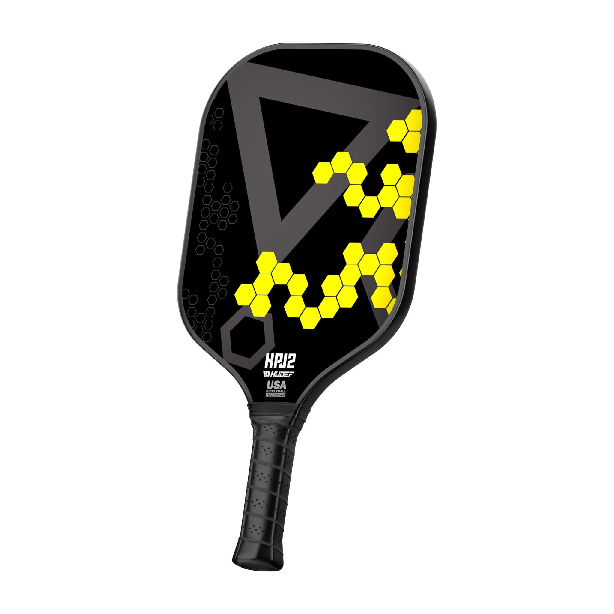 HUDEF HPJ2 USA Pickleball (USAPA) Approved Pickleball Paddles Set Yellow
