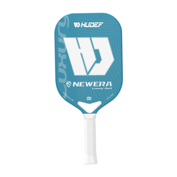 Hudef LUXURY GEN 1 Dual-thermoformed Cyan Elongated Pickleball Paddle (Grit)