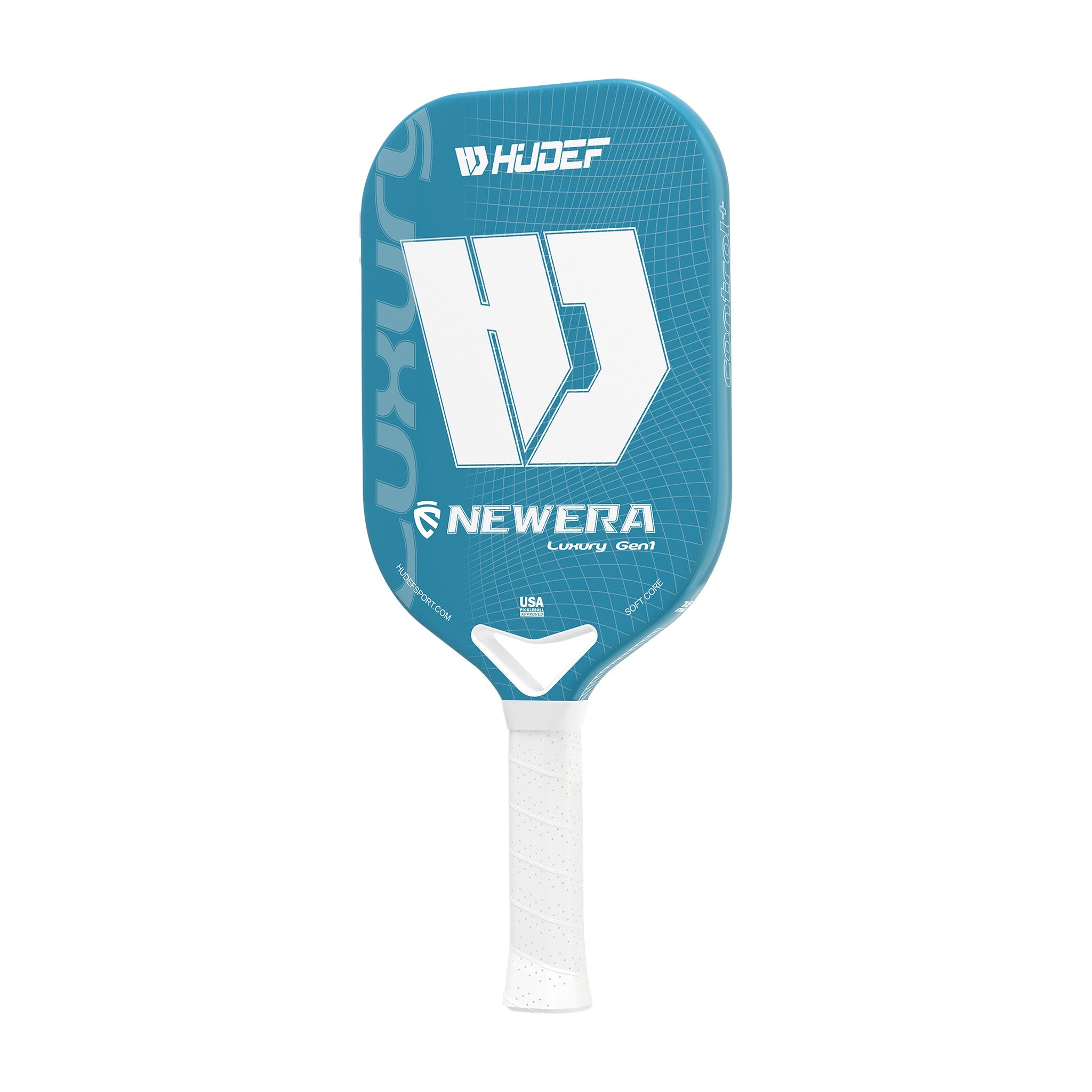 Hudef Luxury™ Gen 1 Elongated Pickleball Paddle – Cyan (Grit)