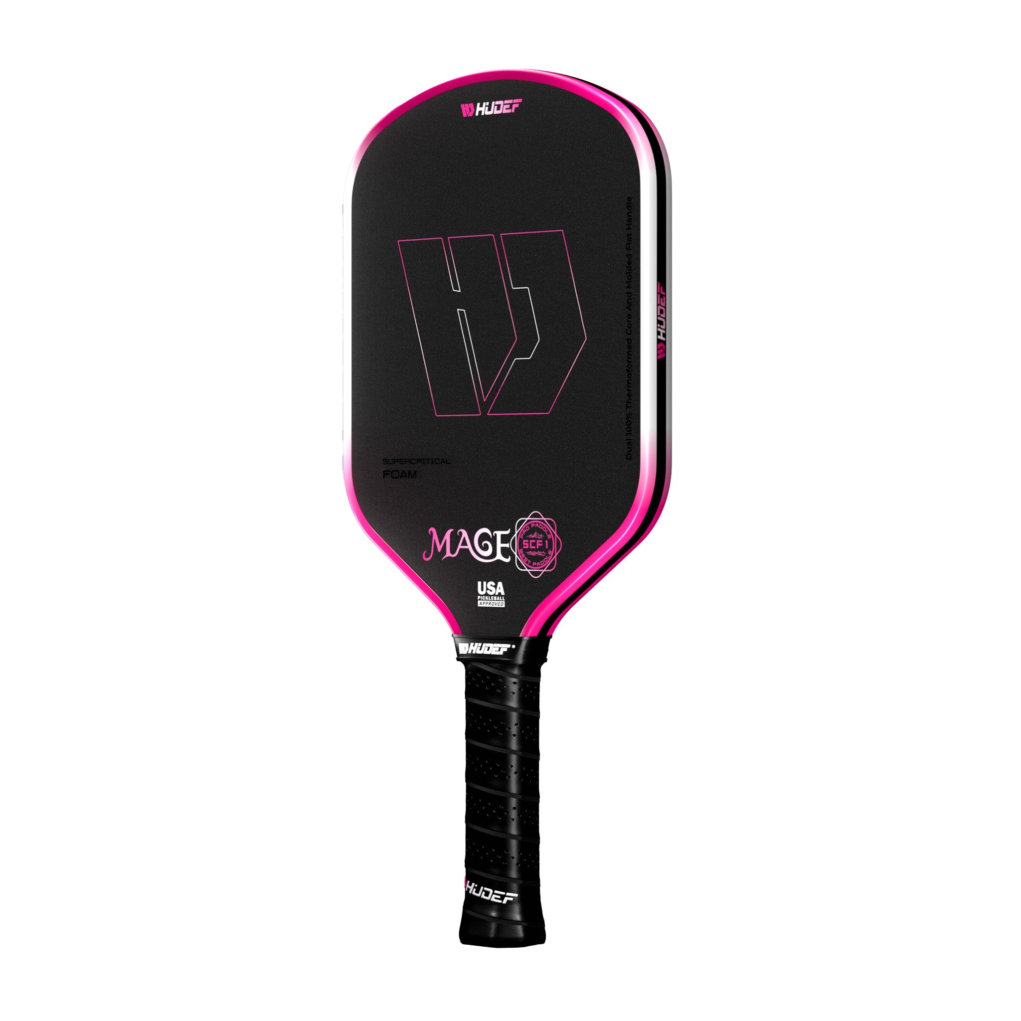 Hudef Mage SCF1 Hybrid Pickleball Paddle – Pink 16mm