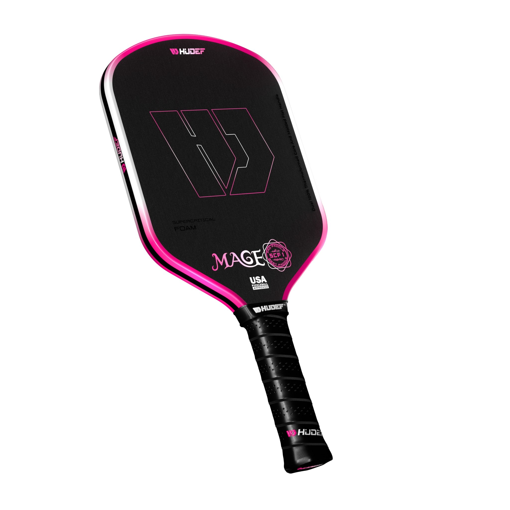 Hudef Mage SCF1 Hybrid Pickleball Paddle – Pink 16mm