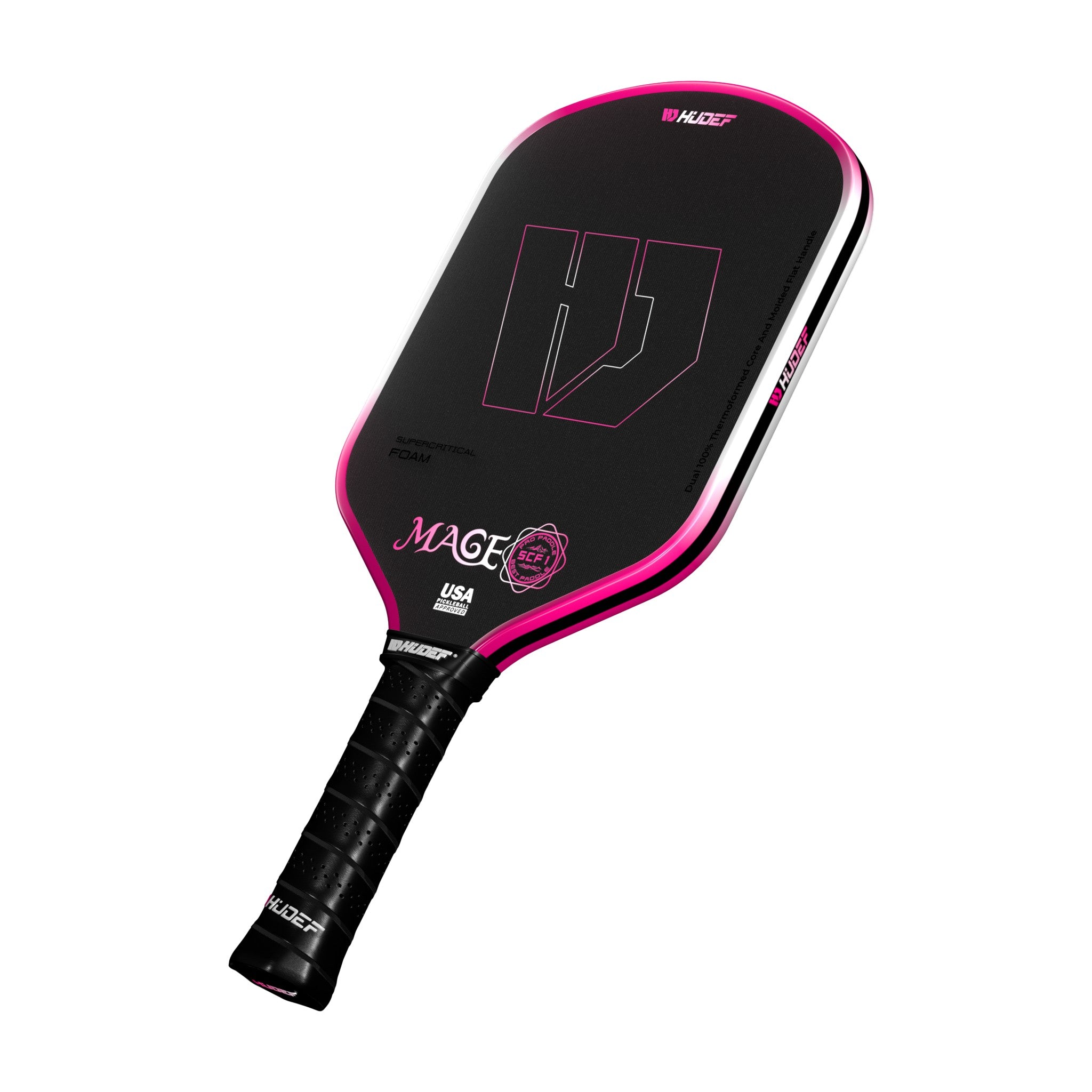 Hudef Mage SCF1 Hybrid Pickleball Paddle – Pink 16mm