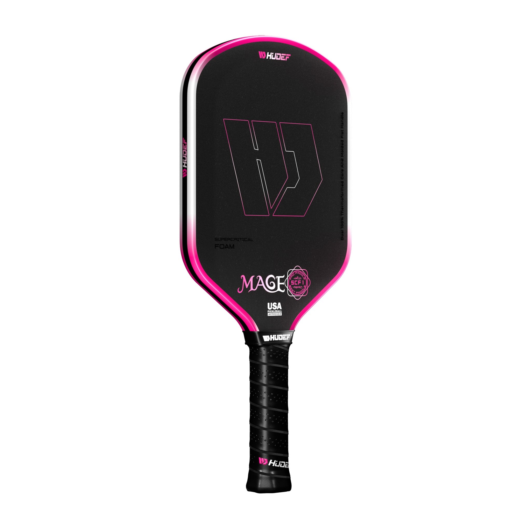 Hudef Mage SCF1 Hybrid Pickleball Paddle – Pink 16mm