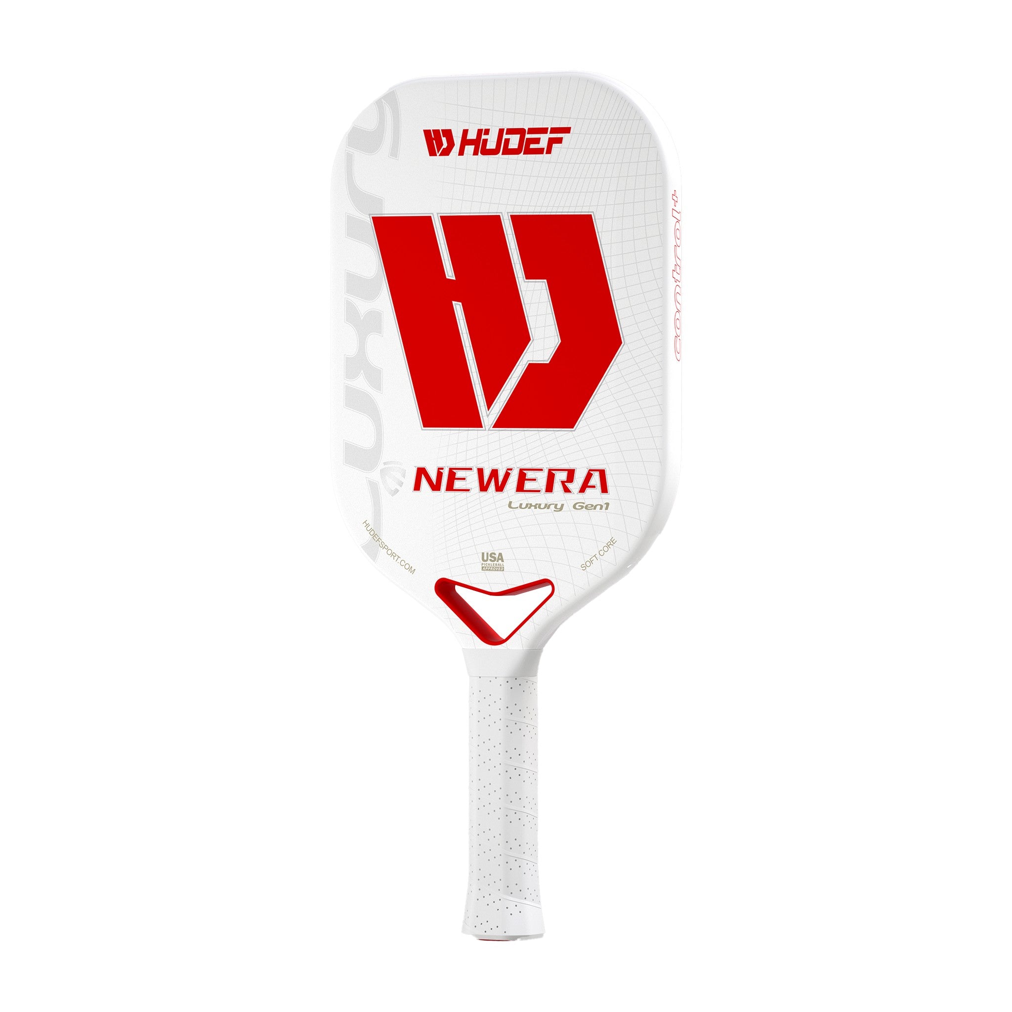 Hudef Luxury Gen1 Elongated Pickleball Paddle – White Grit – Hudef