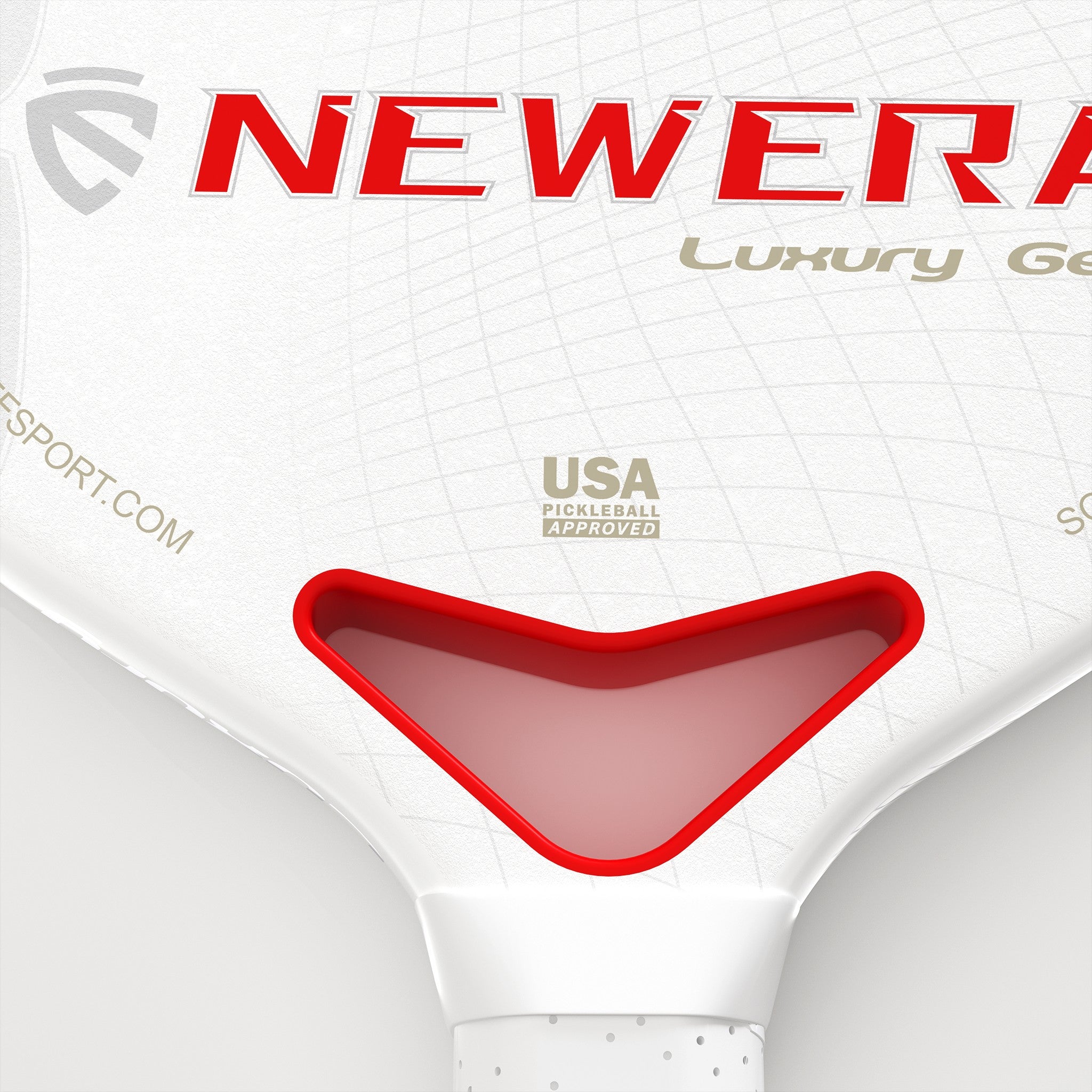 Hudef Luxury Gen1 Elongated Pickleball Paddle – White Grit – Hudef