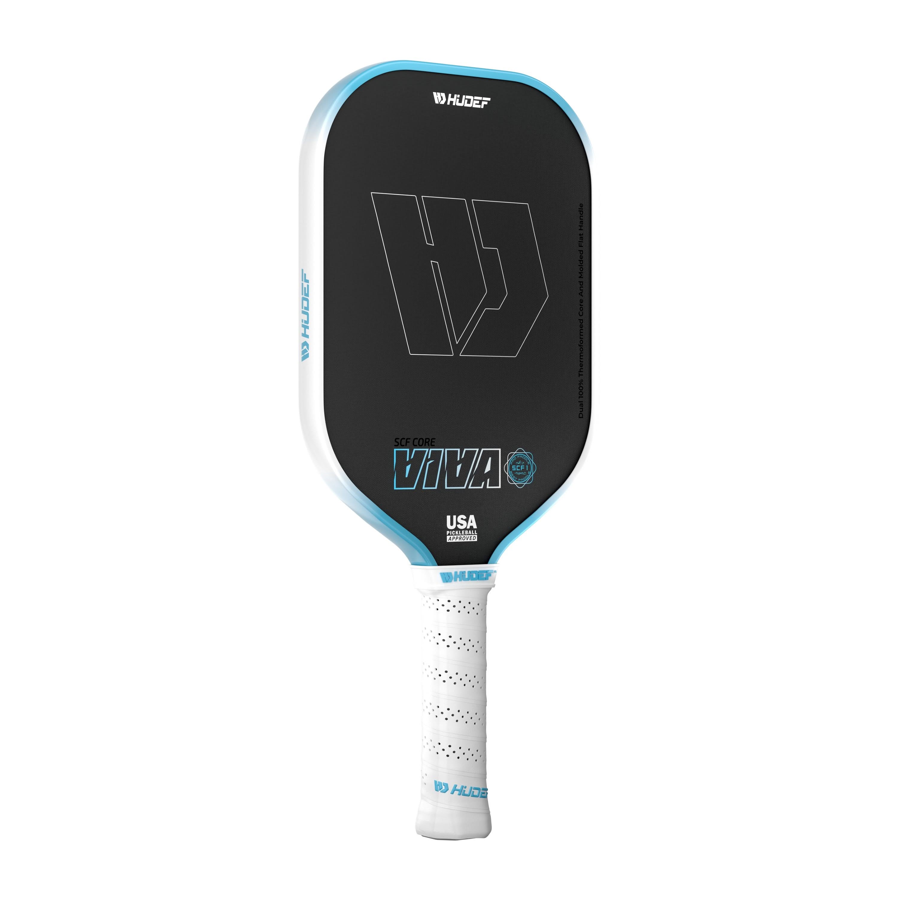 Hudef Viva SCF1 Elongated Pickleball Paddle – Blue 16mm (USAP Approved)