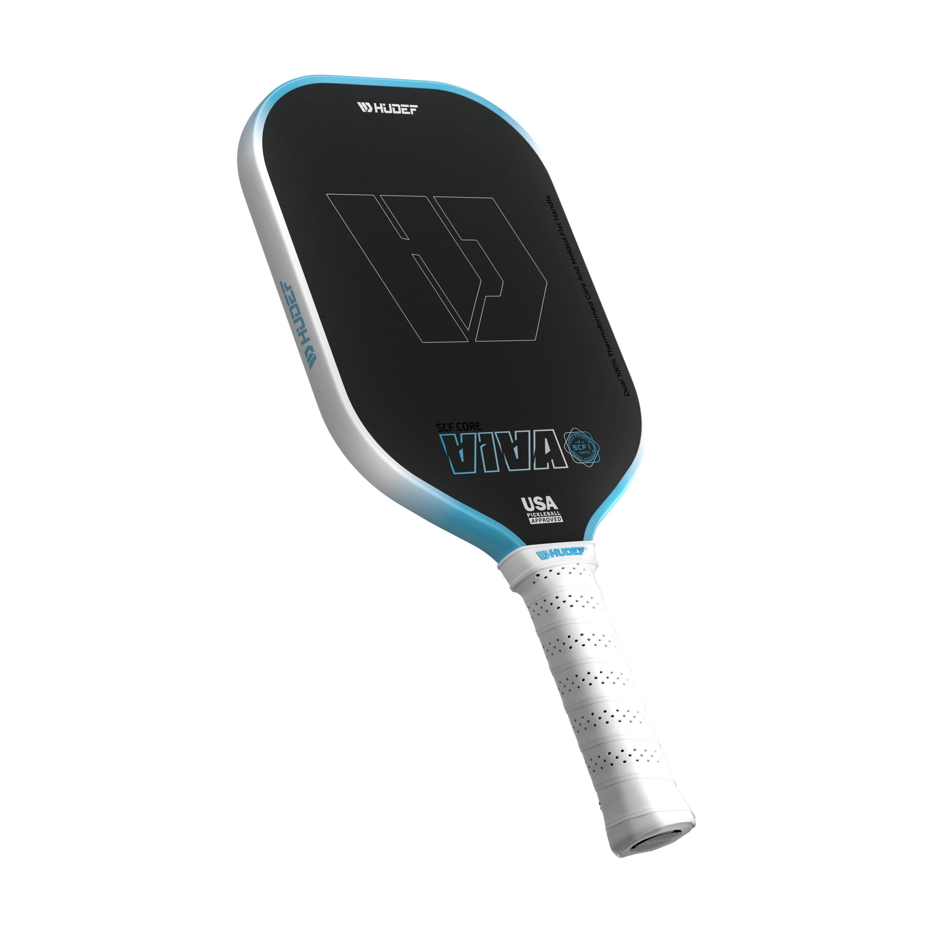 Hudef Viva SCF1 Elongated Pickleball Paddle – Blue 16mm (USAP Approved)