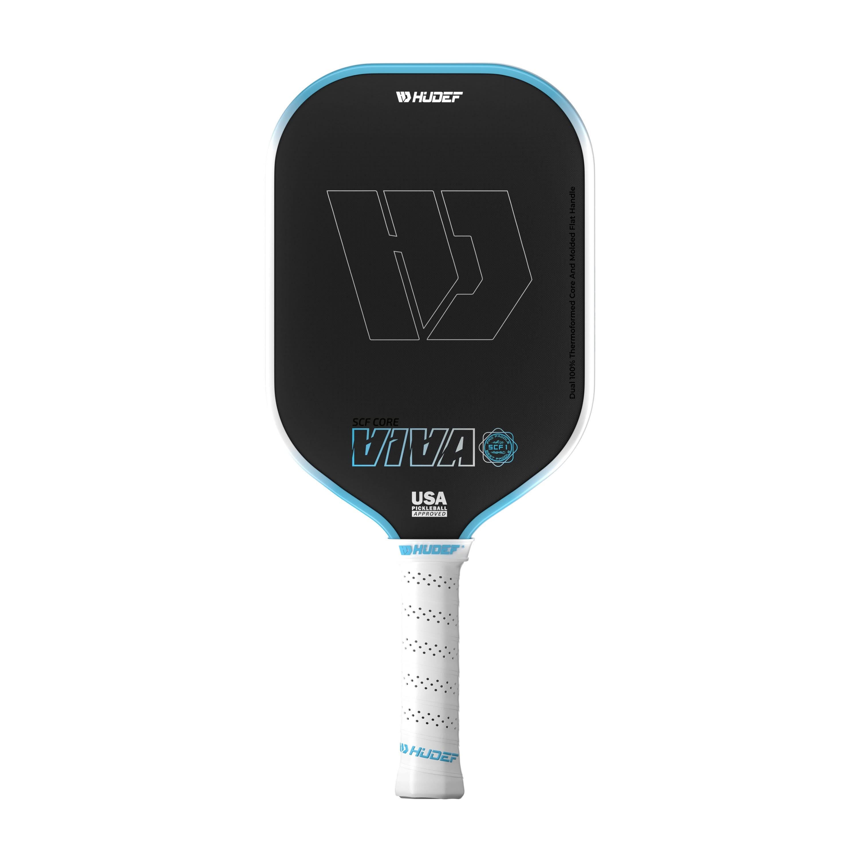 Hudef Viva SCF1 Elongated Pickleball Paddle – Blue 16mm (USAP Approved)