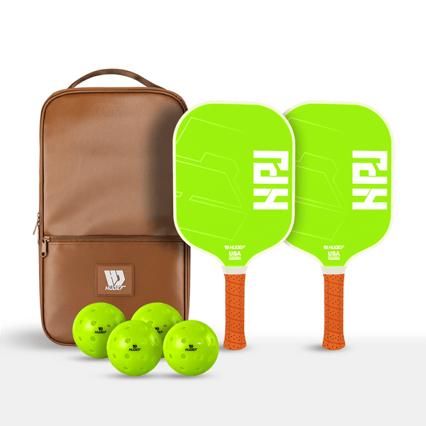 HUDEF HPJ Pickleball Paddles & USA Pickleball (USAPA) Approved Outdoor Balls Set - Hudef Sport